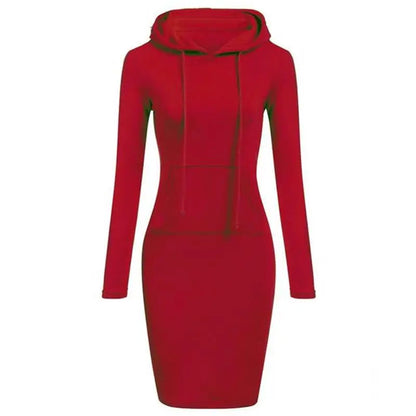 Women's Cozy Hooded Sweatshirt Dress