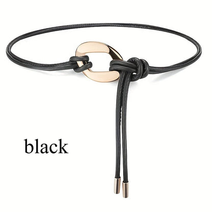 Women's Tie Knot Belt | Retro Thin Waistband for Shirts & Coats